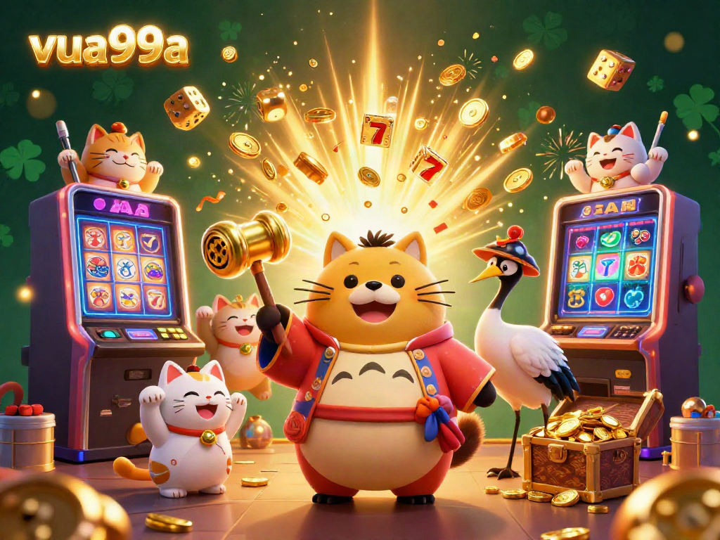 Experience the vibrant world of casino fun at vua99a with cheerful characters and explosive gaming action!