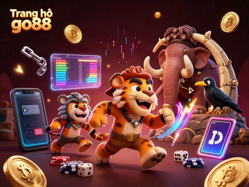 Engage with Trang chủ go88 in an exciting prehistoric casino scene featuring vibrant, dynamic elements.