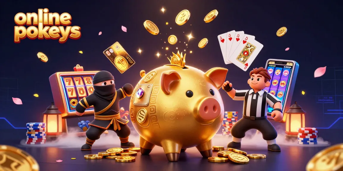 Play online pokies with thrilling features and bonuses in this vibrant casino illustration.